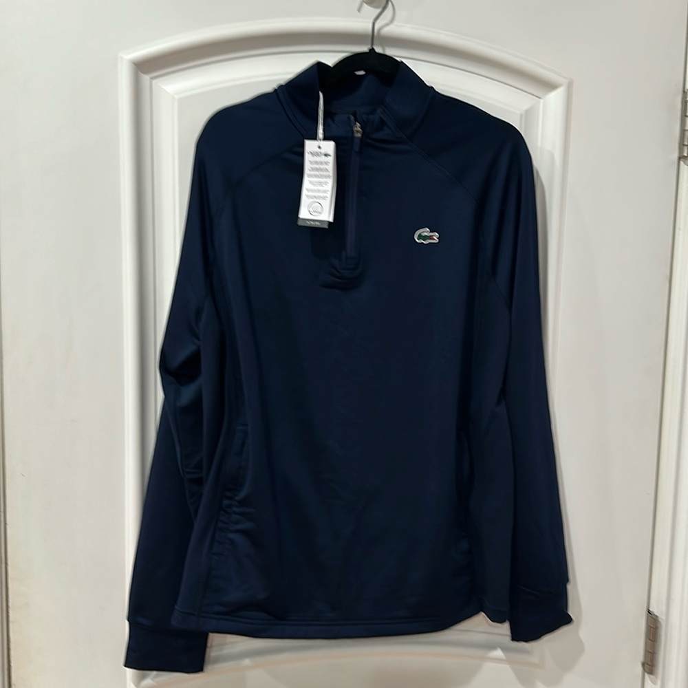 Lacoste sport half zip closure long sleeve jersey men’s size XL
